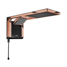Chuveiro Lorenzetti Preto/Rosé Gold Acqua Duo Ultra 127V/5500W