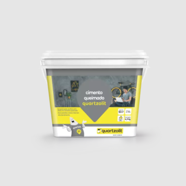 Cimento Queimado Para Parede Quartzolit Cinza 4,5kg Cimento Queimado Para Parede Quartzolit Cinza 4,5kg