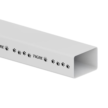 Condutor Retangular Aquapluv Style Branco Tigre 3m Condutor Retangular Aquapluv Style Branco Tigre 3m