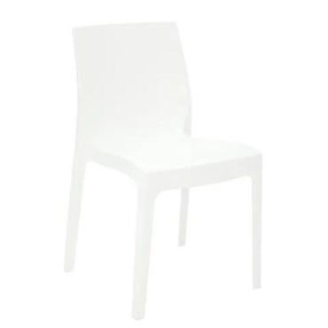 Conjunto com 4 Cadeiras Tramontina em Fibra de Vidro / Polipropileno Branco Alice