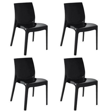 Conjunto 4 Cadeiras Sofia Summa Preto Tramontina
