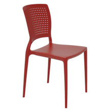 Conjunto com 4 Cadeiras Tramontina Safira Vermelho