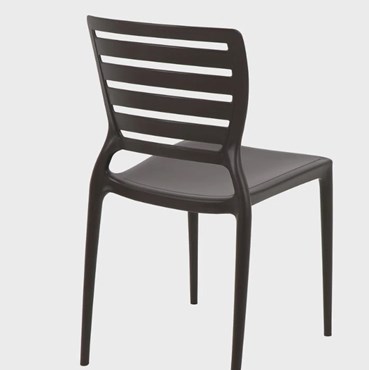 Conjunto com 4 Cadeiras Tramontina Sofia em Polipropileno e Fibra de Vidro Preto 92237/009