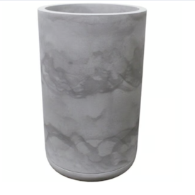 Conjunto Japi Vaso e Prato Match 45 Cimento Queimado