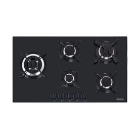 Cooktop a Gás Tramontina Penta Side Plus em Vidro Temperado Preto 5 Queimadores