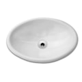 Cuba Celite de Sobrepor Oval Branca 44x31cm