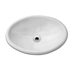 Cuba Celite de Sobrepor Oval Branca 44x31cm