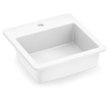 Cuba Celite de Sobrepor Retangular c/ Mesa para Metal Q8 Branco 42x42cm