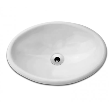 Cuba de Embutir Oval Branco 49X32,5cm