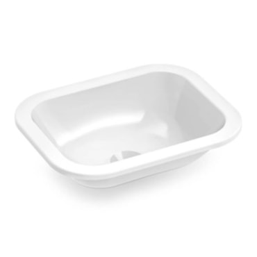 Cuba de Sobrepor ou Embutir Celite Retangular Branca 39x31cm Cuba de Sobrepor ou Embutir Celite Retangular Branca 39x31cm
