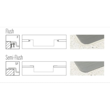 Cuba de Sobrepor Tramontina Design Collection Quadrum Flush em Aço Inox Acetinado 50x40 cm