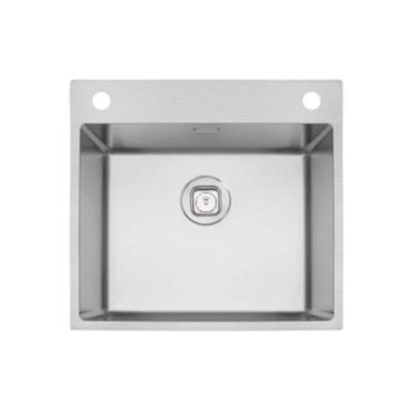 Cuba de Sobrepor Tramontina Design Collection Quadrum Flush em Aço Inox Acetinado 50x40 cm