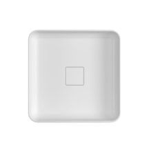 Cuba Deca Quadrada Slim de Apoio Branco 40cm