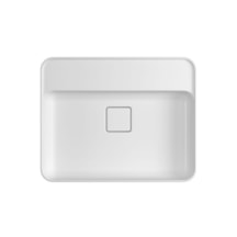 Cuba Deca Semi-Encaixe Slim Retangular com Deck Branco 50cm