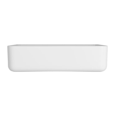 Cuba Deca Semi-Encaixe Slim Retangular com Deck Branco 50cm