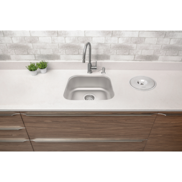 Cuba Inox Lavínia de Embutir Tramontina Aço Inox Escovado 40BL 40x34cmCuba Inox Lavínia de Embutir Tramontina Aço Inox Escovado 40BL 40x34cm