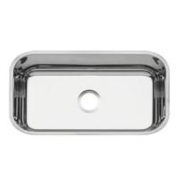 Cuba Tramontina de Embutir Lavínia 56 BL em Aço Inox Polido Sem Válvula 56X34cm