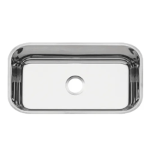 Cuba Tramontina de Embutir Lavínia 56 BL em Aço Inox Polido Sem Válvula 56X34cm