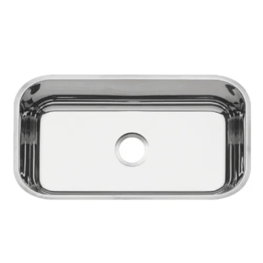 Cuba Tramontina de Embutir Lavínia 56 BL em Aço Inox Polido Sem Válvula 56X34cm