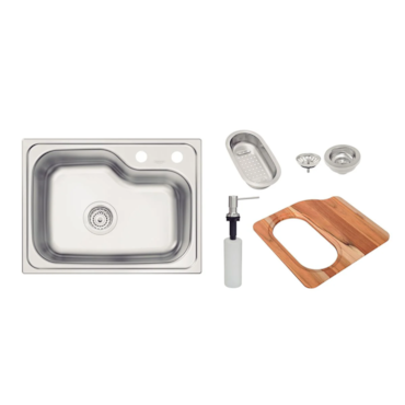 Cuba Tramontina Morgana Compact 48 FX Undermount Aço Inox + Acessórios Cuba Tramontina Morgana Compact 48 FX Undermount Aço Inox + Acessórios