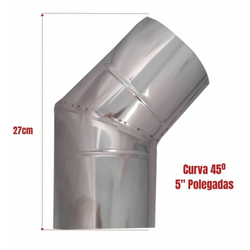 Curva Inox 45 304 5 Polegadas Casa Mattos Curva Inox 45 304 5 Polegadas Casa Mattos