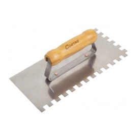 Desempenadeira Cortag Aço 10 X 10mm 26cm Cabo de Madeira