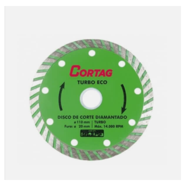 Disco Diamantado Turbo Eco 110mm Cortag