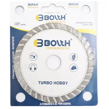 Disco Diamantado Turbo Hobby Branco Bolth 110x20mm