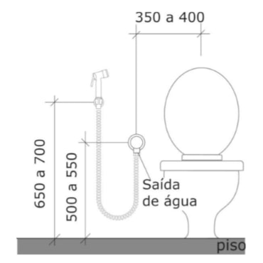 Ducha Higiênica Branca/Cromado Acqua Jet Ascot