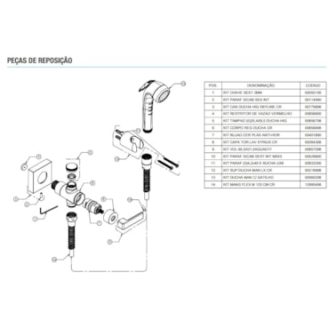 Ducha Higiênica Com Registro e Derivação Nova Stillo Cobre Escovado