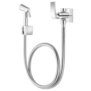 Ducha Higiênica Tigre Cromado com Registro e Derivação Goa Slim Ducha Higiênica Tigre Cromado com Registro e Derivação Goa Slim