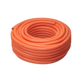 Eletroduto Corrugado Krona Laranja Flexível/Reforçado 25mmx50m