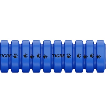 Eletroduto Corrugado Tigreflex Azul 25mmx50m