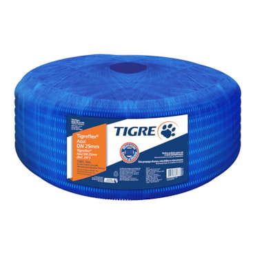 Eletroduto Corrugado Tigreflex Azul 25mmx50m