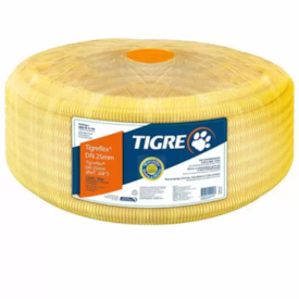 Eletroduto PVC Corrugado Amarelo 25mm X 50m Tigre