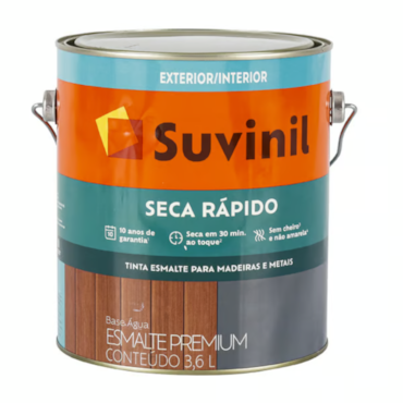 Esmalte Acetinado Premium Seca Rápido Suvinil 3,6L Branco