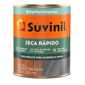 Esmalte Seca Rápido Base Agua Acetinado Branco lata 900ml
