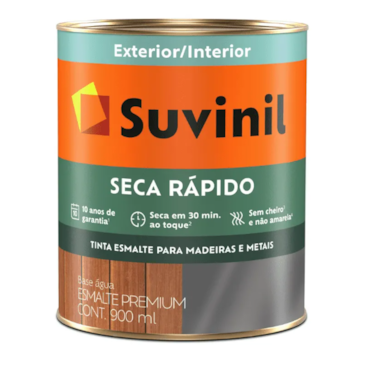 Esmalte Seca Rápido Base Agua Acetinado Branco lata 900ml Esmalte Seca Rápido Base Agua Acetinado Branco lata 900ml