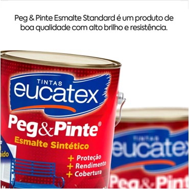 Esmalte Sintético Brilhante Peg Pinte Preto 3,6L Eucatex