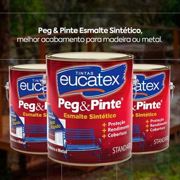 Esmalte Sintético Peg & Pinte Eucatex Branco Brilhante 3,6L