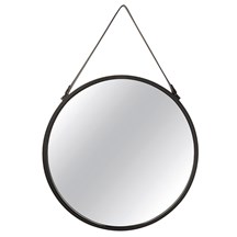 Espelho Mart 11730 em Metal Preto 98cm