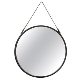 Espelho Mart 11730 em Metal Preto 98cm