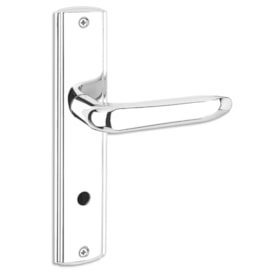 Fechadura Tek Cromada p/ Banheiro Espelho 282 Haga