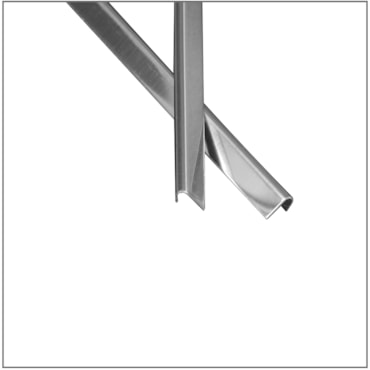 Filete J em Aço Inox Mozaik Polido 0,5x120cm Filete J em Aço Inox Mozaik Polido 0,5x120cm