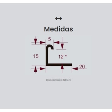 Filete L Inox Polido 1,5x120cm