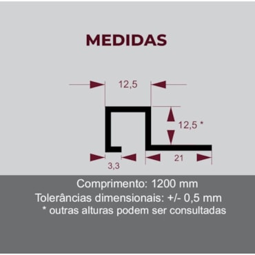 Filete P Mozaik Preto em Aço Inox 1,25x120cm
