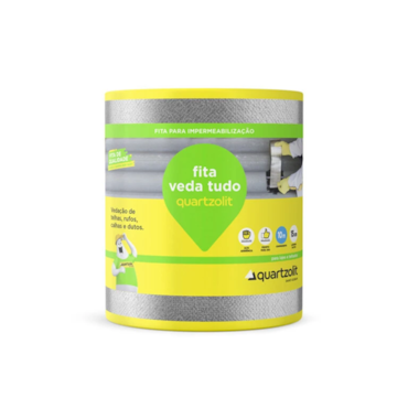 Fita Asfáltica Veda Tudo Quartzolit Aluminizada 15cm X 10m