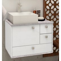 Gabinete para Banheiro Cozimax Moema 60X43X42cm Branco Cálcare