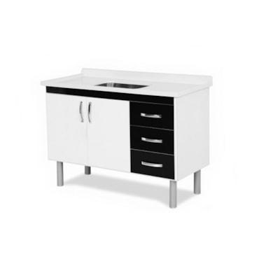Gabinete Rorato Toquio 116,2cm Preto Gabinete Rorato Toquio 116,2cm Preto