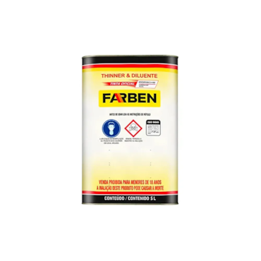 Galão Thinner Farben Acabamento 7000 5L